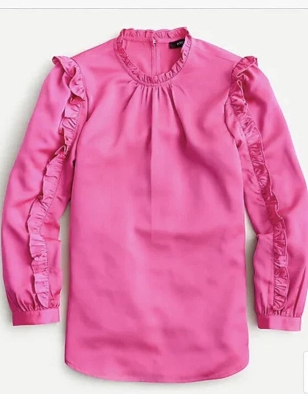 NWOT Pink Ruffle-sleeve Top | J. Crew | Size L
